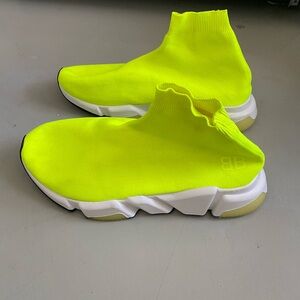 Balenciaga Speed Trainer 'Neon Fluo Yellow' High Top Sock Sneakers US-10 EUR-43